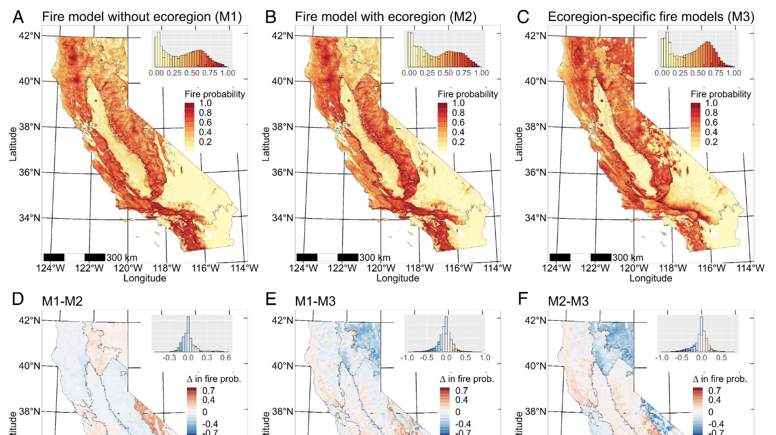 A comparative map of the state of California and its fire trends - found in the article